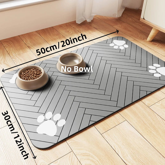 Waterproof Pet Placemat – Absorbent Feeding Mat with Rubber Backing