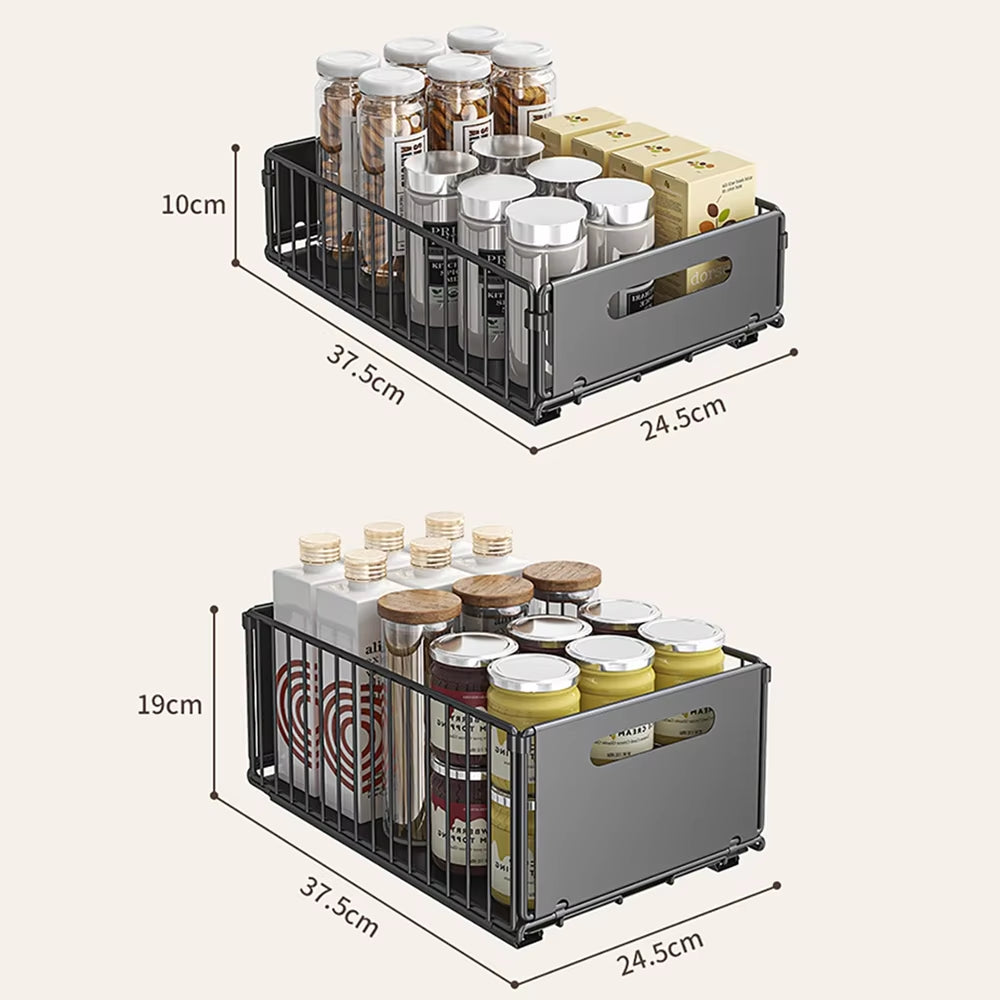 Kitchen Storage Rack Pull Out Cabinet Organizer Slide Drawer Storage Tray Seasoning Bottle Spice Storage Rack Kitchen Organizer