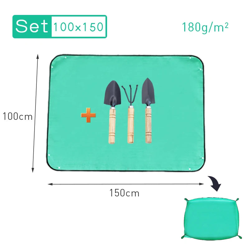 Waterproof Foldable Planting Mat Garden Mat Garden Potting Pad for Flowerpot Transplanting Mixing Soil Plant Pruning Garden Tool