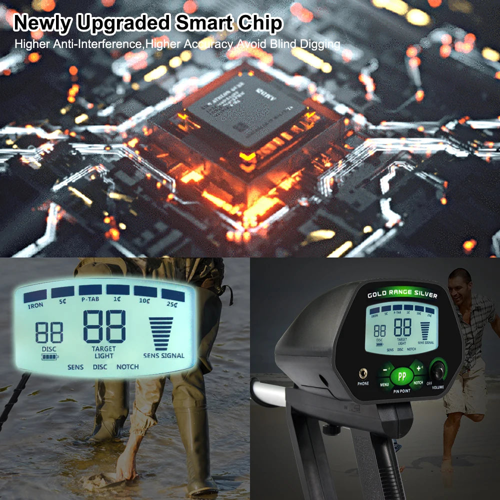 High Accuracy Professional MD-4090 Underground Metal Detector LCD Metal Detector with Memory Function Backlight Adjustable