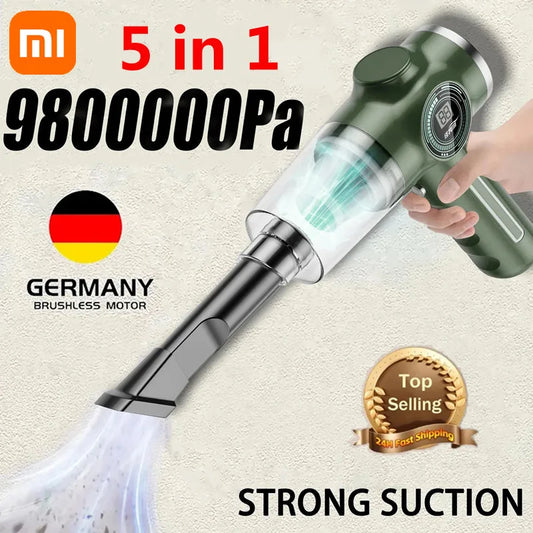 Xiaomi 5-in-1 Wireless Car Vacuum – 9800000PA Handheld Wet & Dry Cleaner