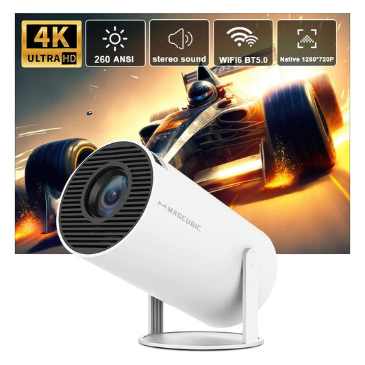 Smart 4K Projector – HY300 Pro with WiFi 6, BT 5.0 & 1080P Support