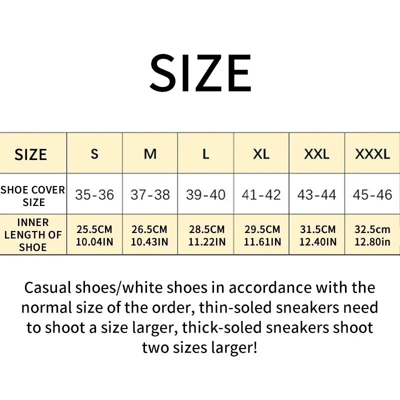 1 Pair Waterproof Shoe Covers, Non-Slip Reusable Rain Snow Boots Women Men PVC Silicone Sole Overshoes Protectors in Rainy Days