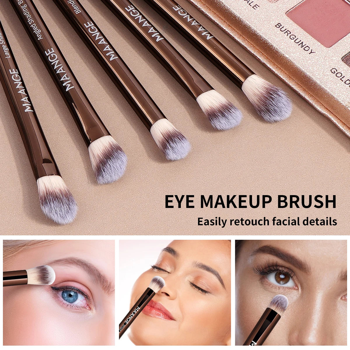 20Pcs/Set Pro Makeup Brushes Double Ended Foundation Concealers Blush Eye Shadows Brush for Liquid Cream Powder Blending