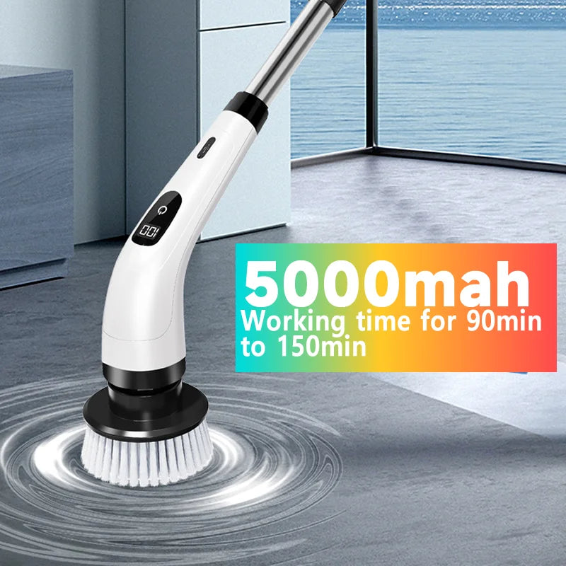 Household Cordless Spin Scrubber Kitchen Gadgets Hair Brushes Bathroom Broom Toilet Mops Electric Multipurpose Cleaning Brush