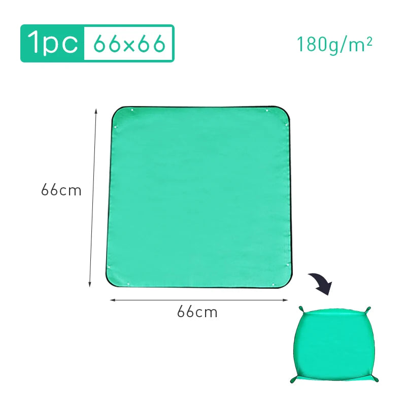 Waterproof Foldable Planting Mat Garden Mat Garden Potting Pad for Flowerpot Transplanting Mixing Soil Plant Pruning Garden Tool