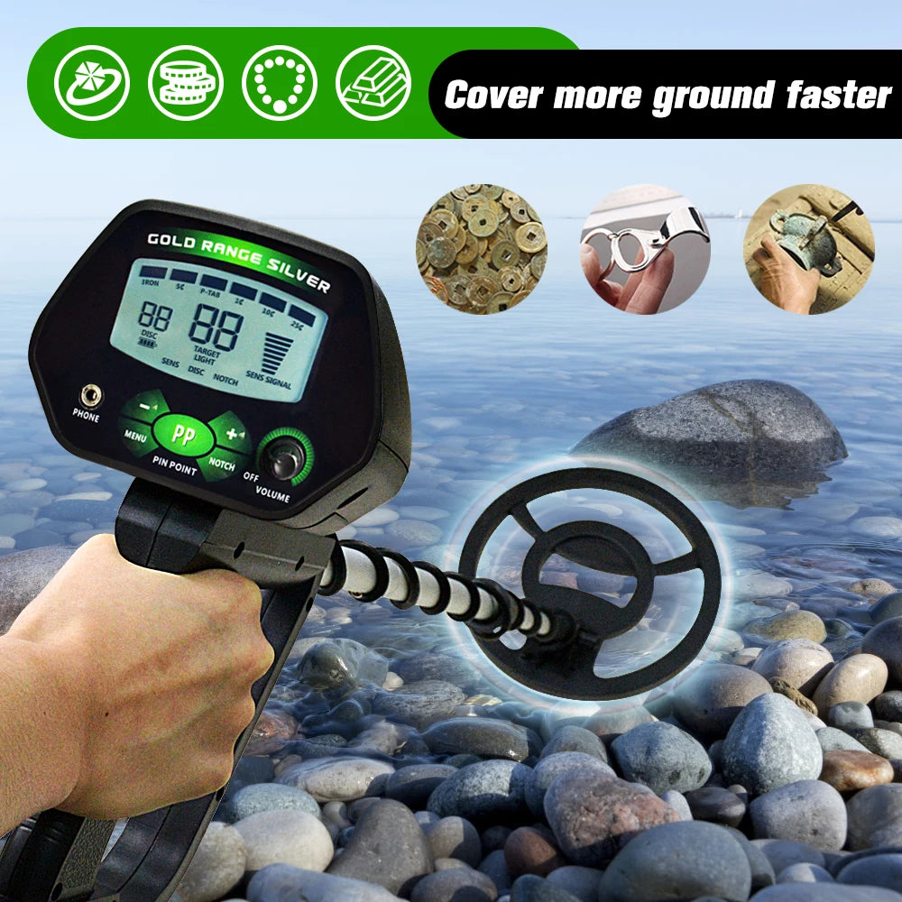 High Accuracy Professional MD-4090 Underground Metal Detector LCD Metal Detector with Memory Function Backlight Adjustable