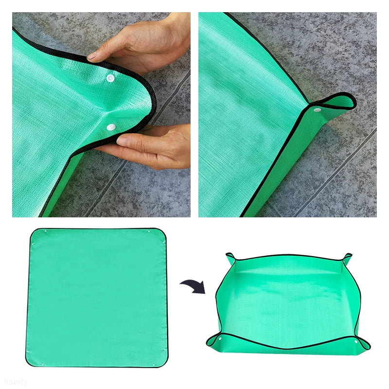 Waterproof Foldable Planting Mat Garden Mat Garden Potting Pad for Flowerpot Transplanting Mixing Soil Plant Pruning Garden Tool