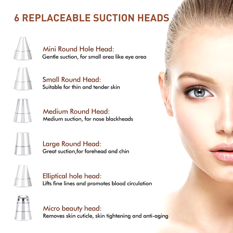 Electric Blackhead Remover Vacuum Acne Cleaner Black Spots Removal Facial Deep Cleansing Pore Cleaner Machine Skin Care Tools