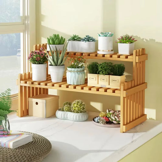 Wooden Indoor Plant Stand – Multi-Tier Flower Pot Shelf & Organizer