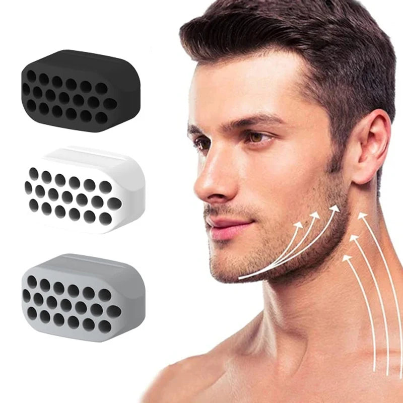 Silicone Jaw Line Exerciser Jawline Chew Ball Fitness Facial Toner Face and Neck Muscle Trainer Chin Cheek Exercise Jawliner