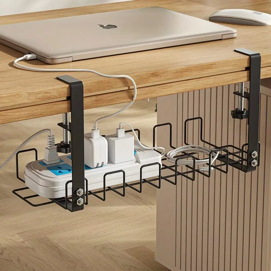 Metal Under Table Storage Rack – Wire Organizer for Home & Office