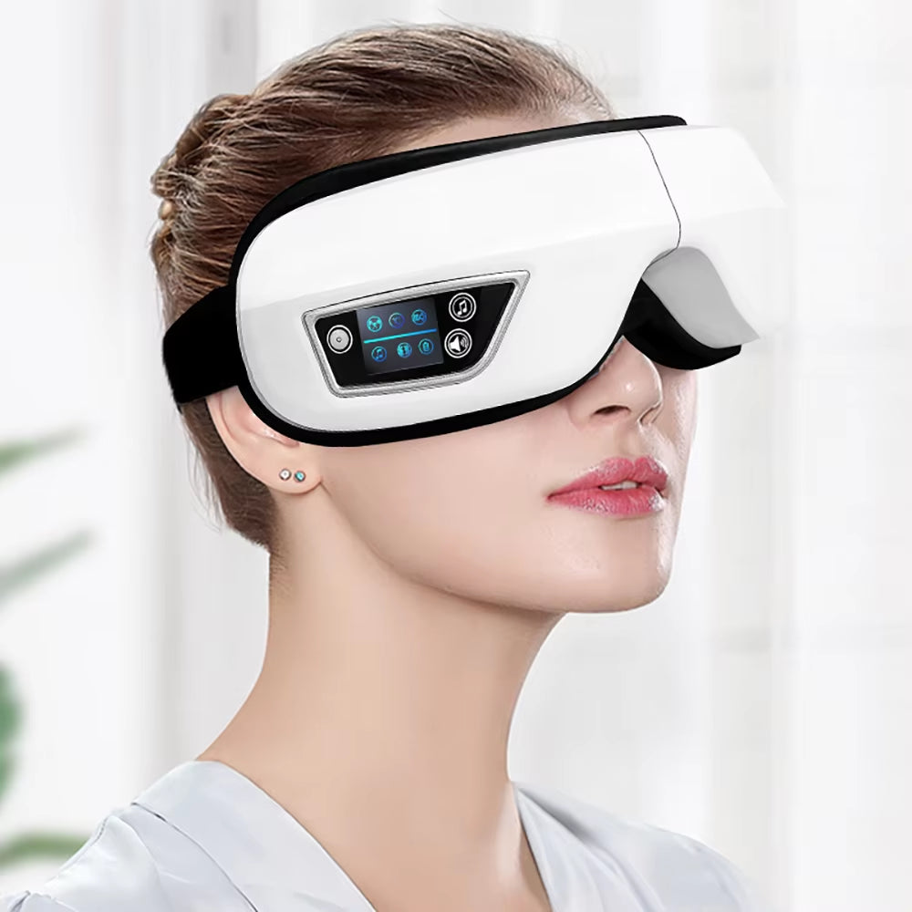 6D Smart Vibration Eye Massager Hot Airbag Compress Eye Care Instrument Bluetooth Music Eye Massage Sleep Mask Eye Relax Fatigue